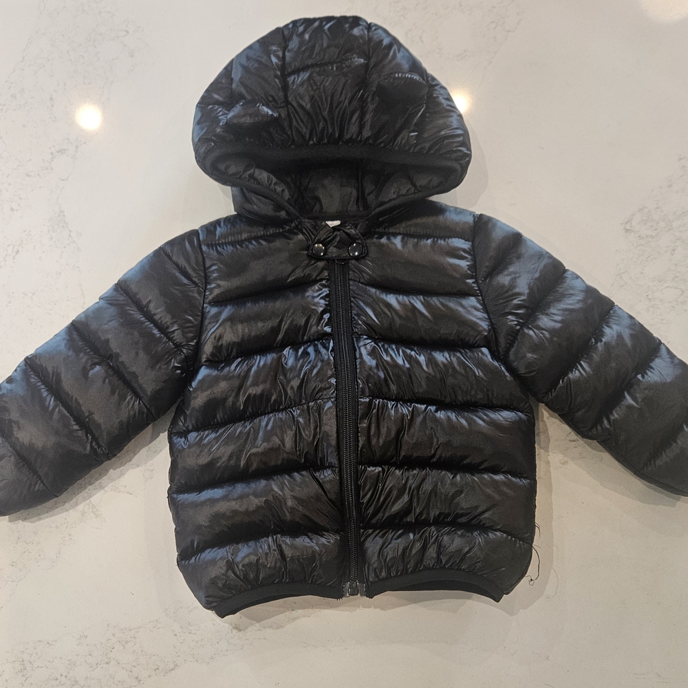 Black Puffer Jacket with Hood
